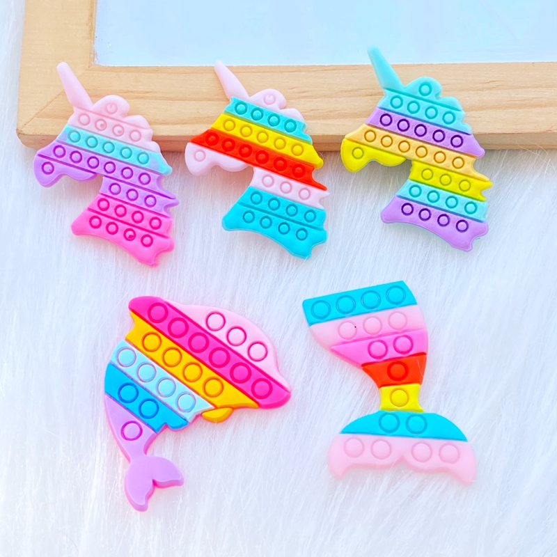 Embellishment Glue Craft - 20 Buah Baru Lucu Fishtail Unicorn