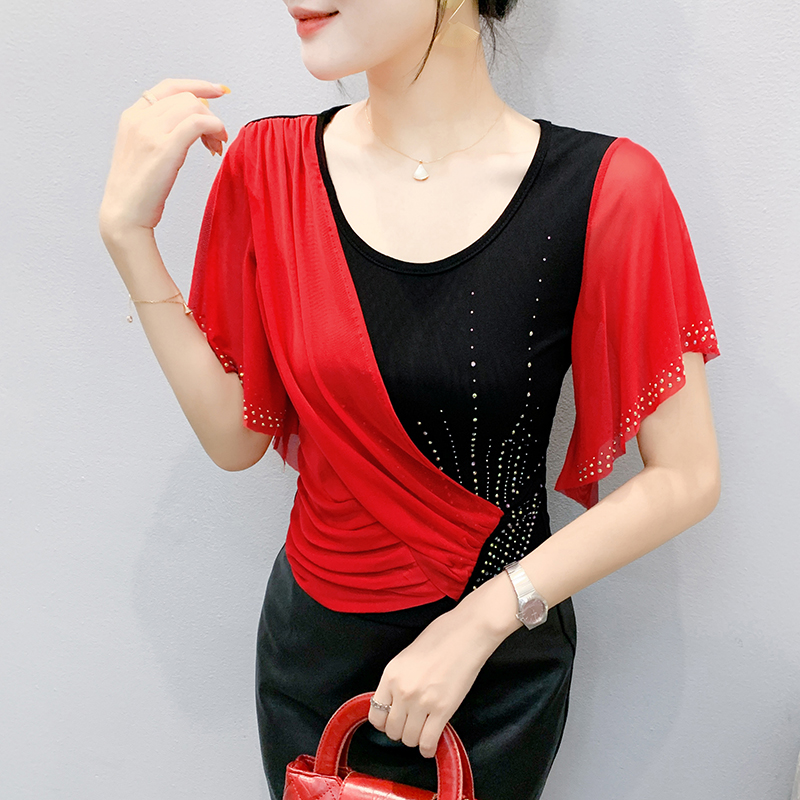 Beaded Trim Fringe - Atasan Jaring Wanita Musim Panas 2025: