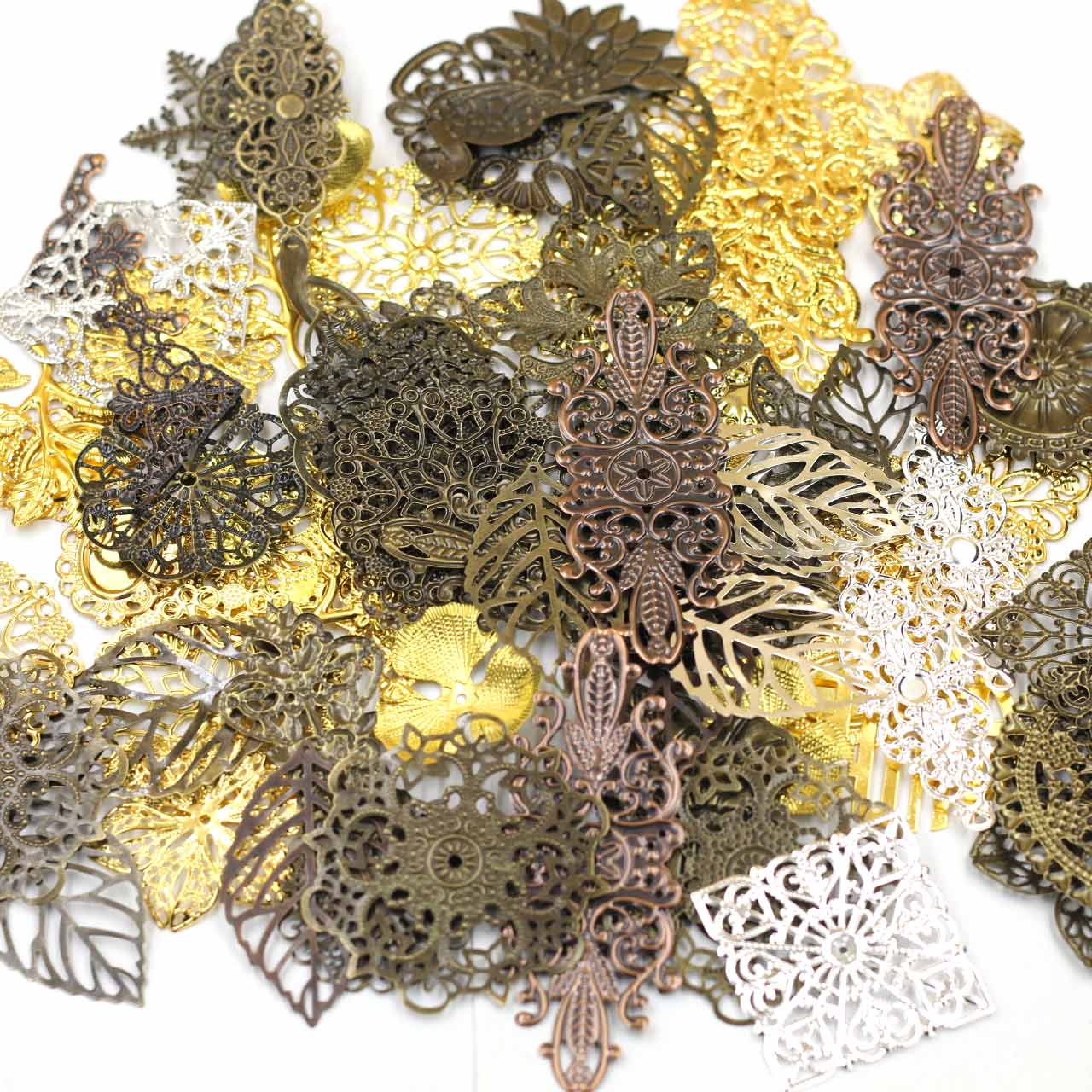 Craft Embellishment - Hiasan Konektor Acak Campuran Segitiga Pola
