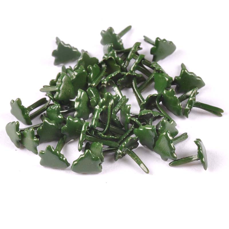 Christmas Craft Embellishment - 50 buah Mini pohon Natal paku