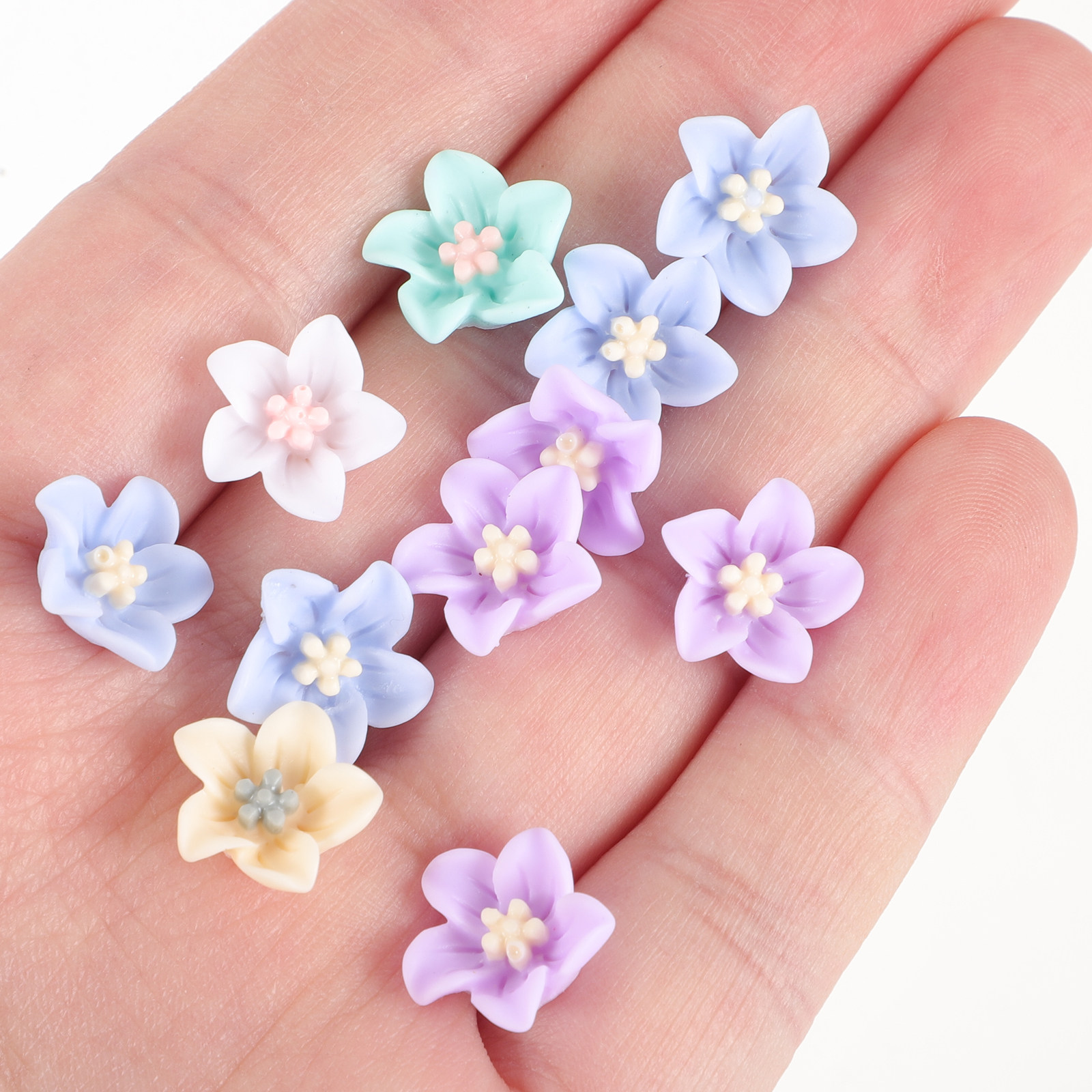 Craft Embellishment - 200Pcs Hiasan Bunga Resin Unik Set