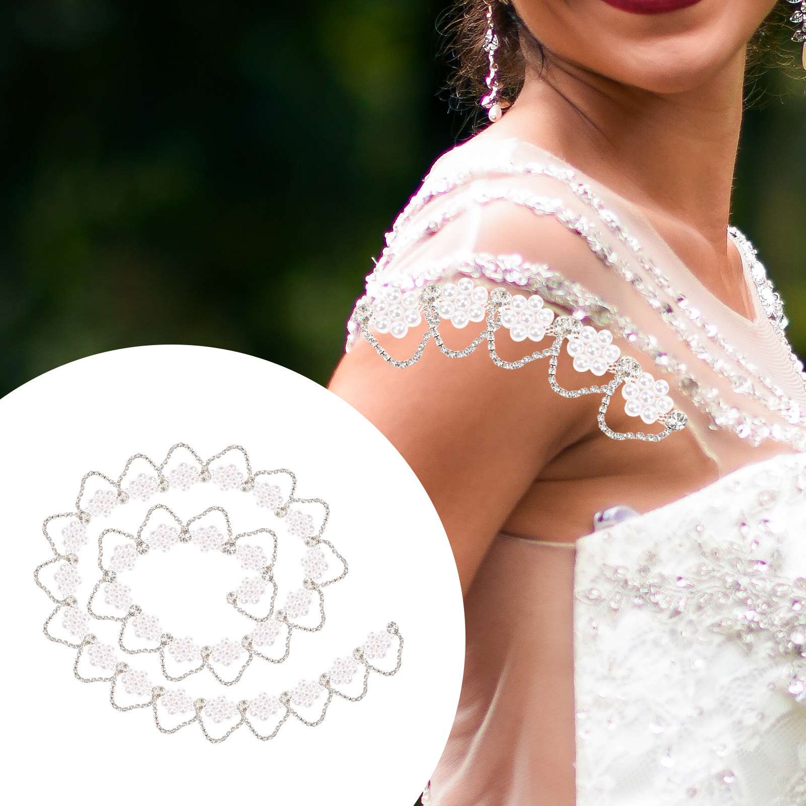 Pearl Trim Chain - Rantai Mutiara Berlian Imitasi Premium untuk