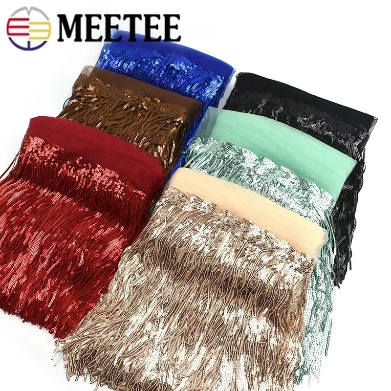 Beaded Trim Fringe - 2/5/10yard payet bordir rumbai renda memangkas