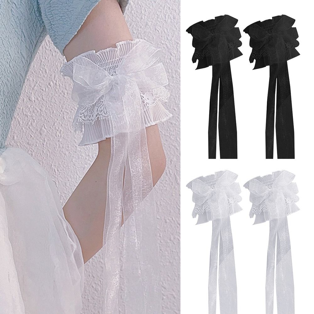 Elastic Lace Trim - Penghangat lengan lengan ikatan simpul lengan