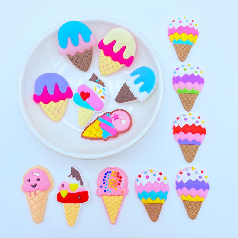 Embellishment Glue Craft - 10/20 Buah Seri Es Krim Lucu