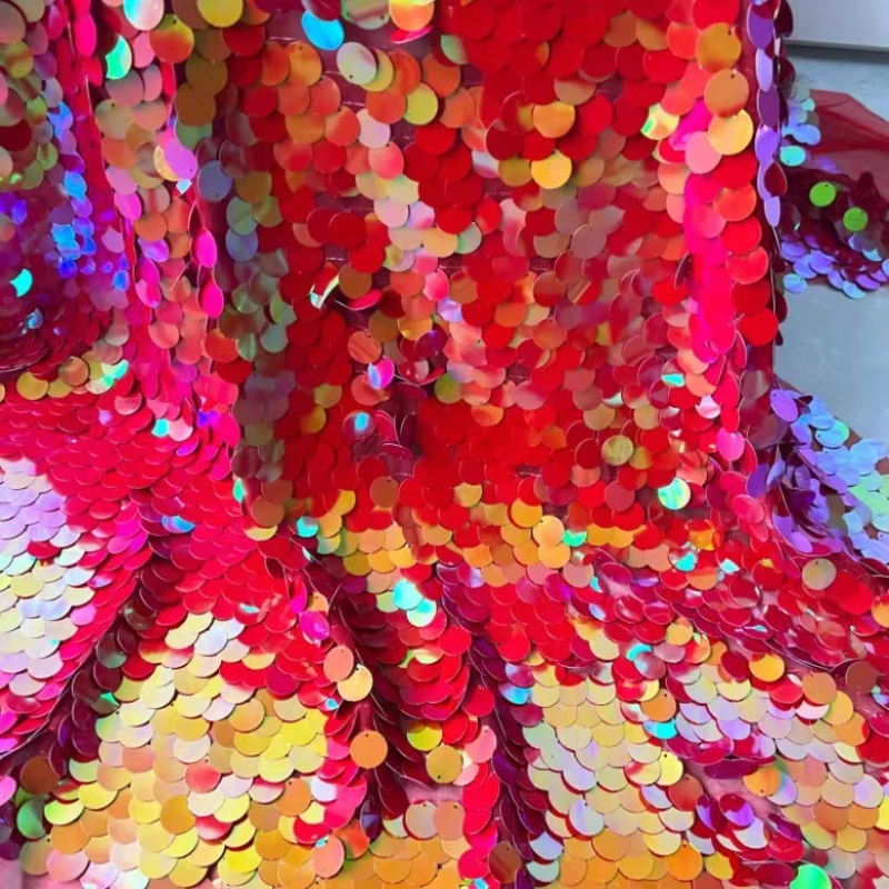 Crystal Mesh Fabric - Kain payet kristal terenkripsi untuk dekorasi