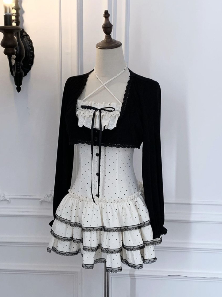Elastic Lace Trim - Gaun Kamisol Korea Manis Model Kotak