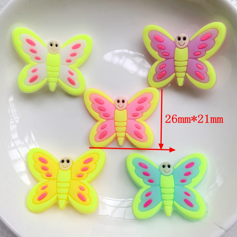 10 Buah Lem Fleksibel PVC Kupu - Embellishment Glue Craft ulasan dan harga