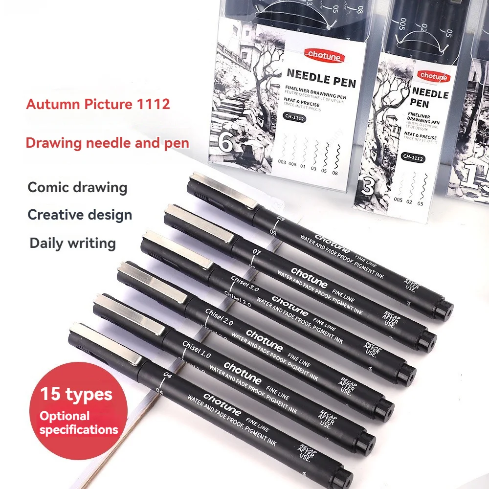 Pena mikro hitam, 15 ukuran, t - Copic Marker Sketch ulasan dan harga