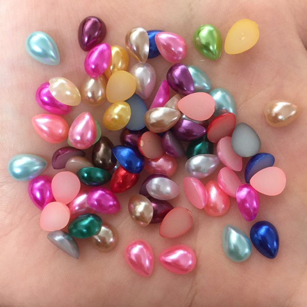 200 Buah Resin Manik-manik Mut - Embellishment Glue Craft ulasan dan harga
