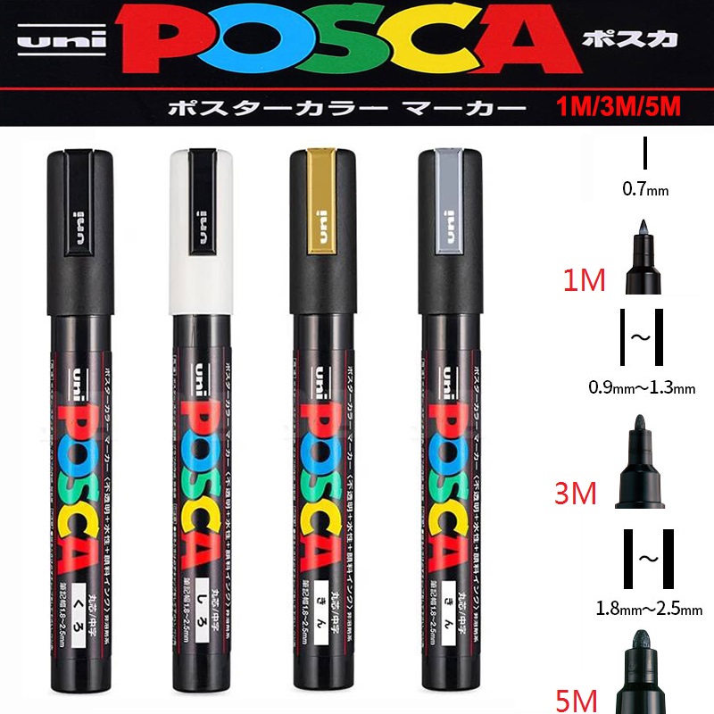 Uni Poscas spidol akrilik PC-1 - Copic Marker Sketch ulasan dan harga