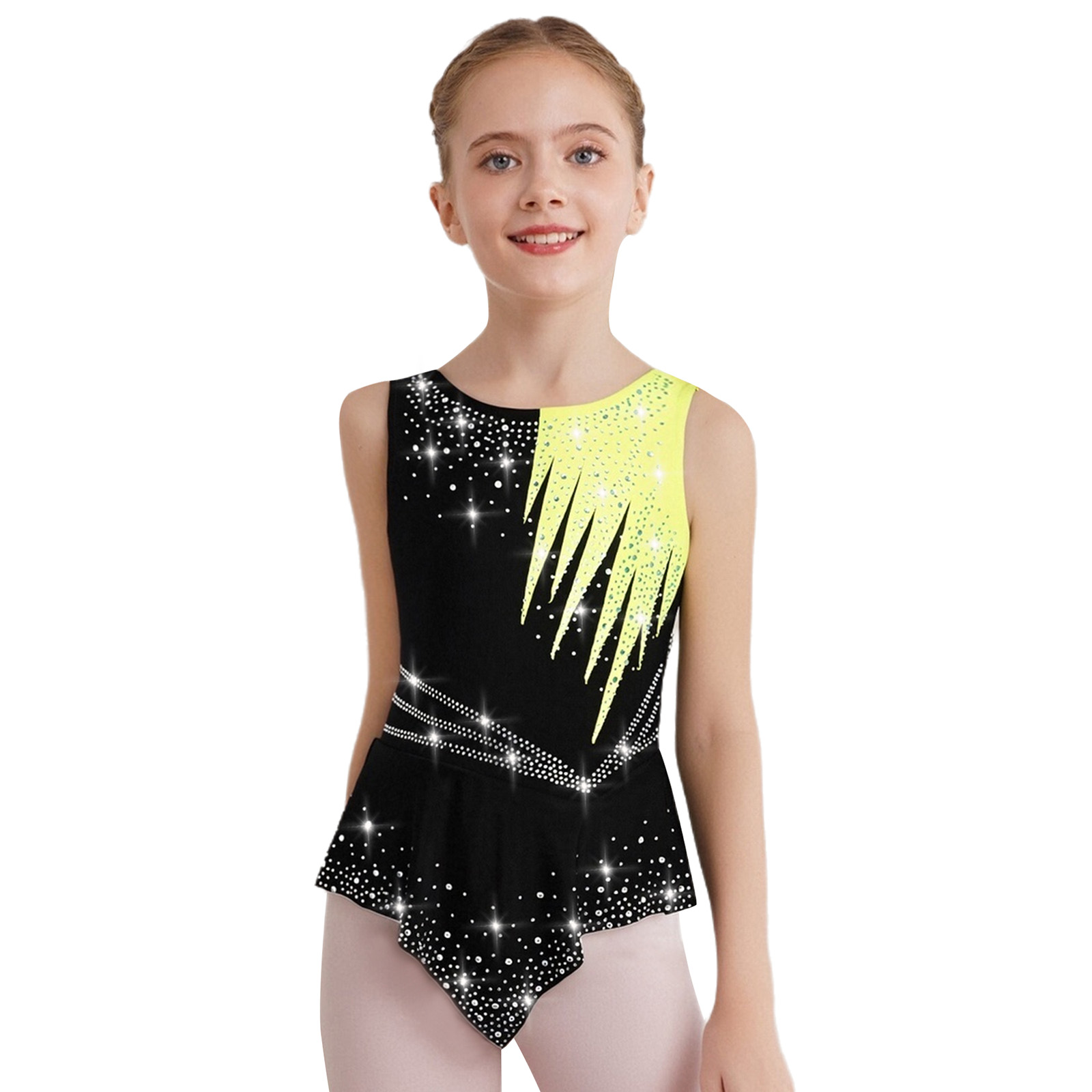 Baju Senam Ritmik Figure Skati - Rhinestone Banding Trim ulasan dan harga