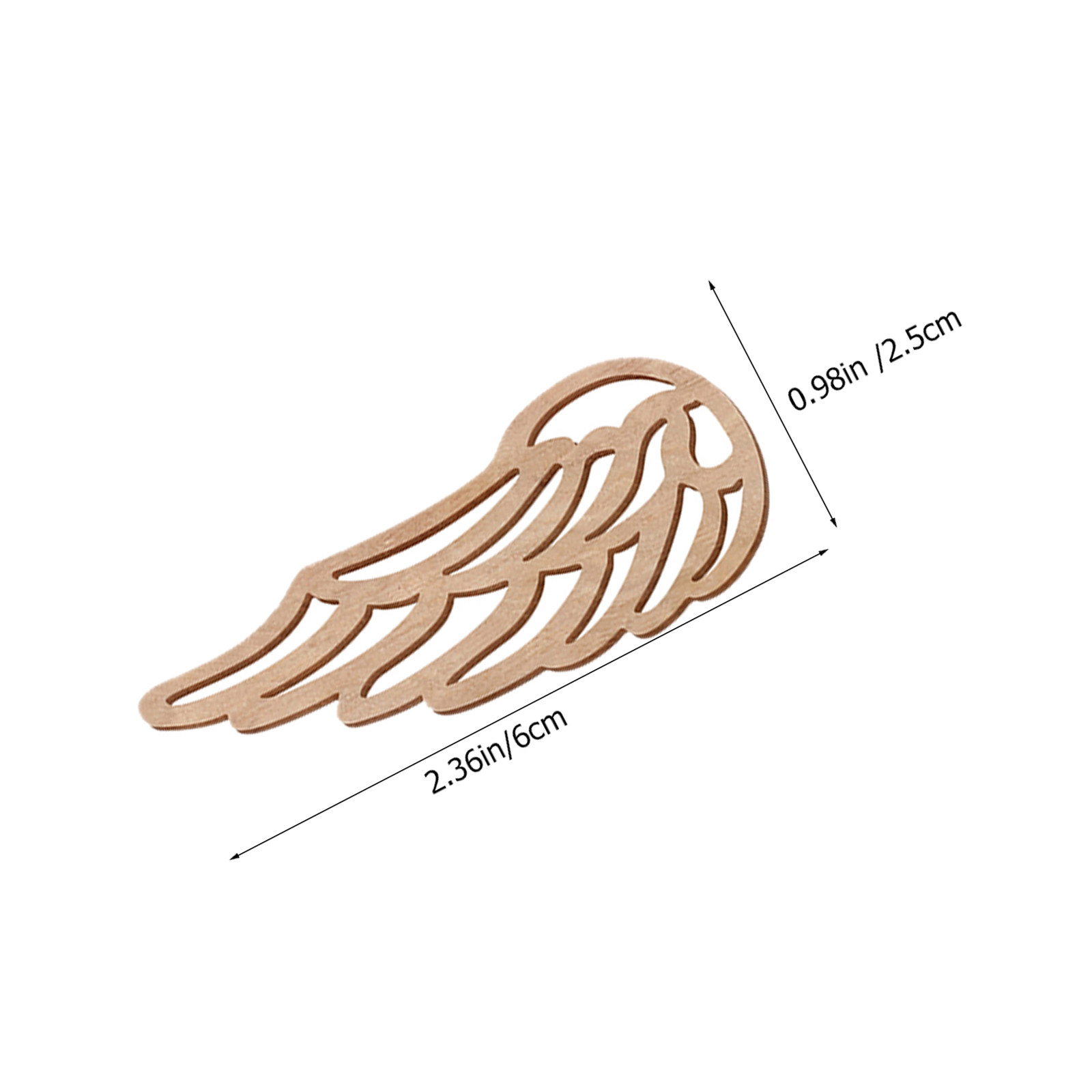 40Pcs Potongan Sayap Kayu Tanp - Christmas Craft Embellishment ulasan dan harga