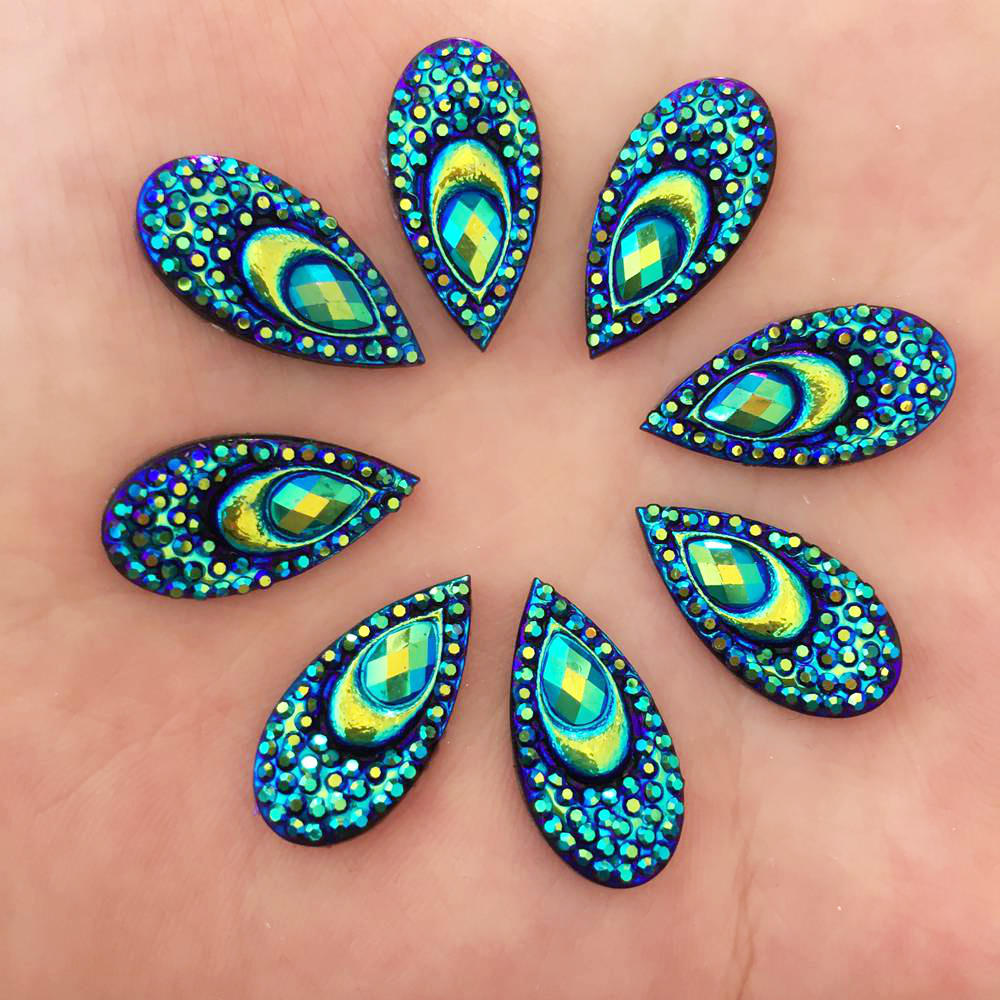40 PCS Resin 10*20 Mm Titik Ai - Embellishment Glue Craft ulasan dan harga