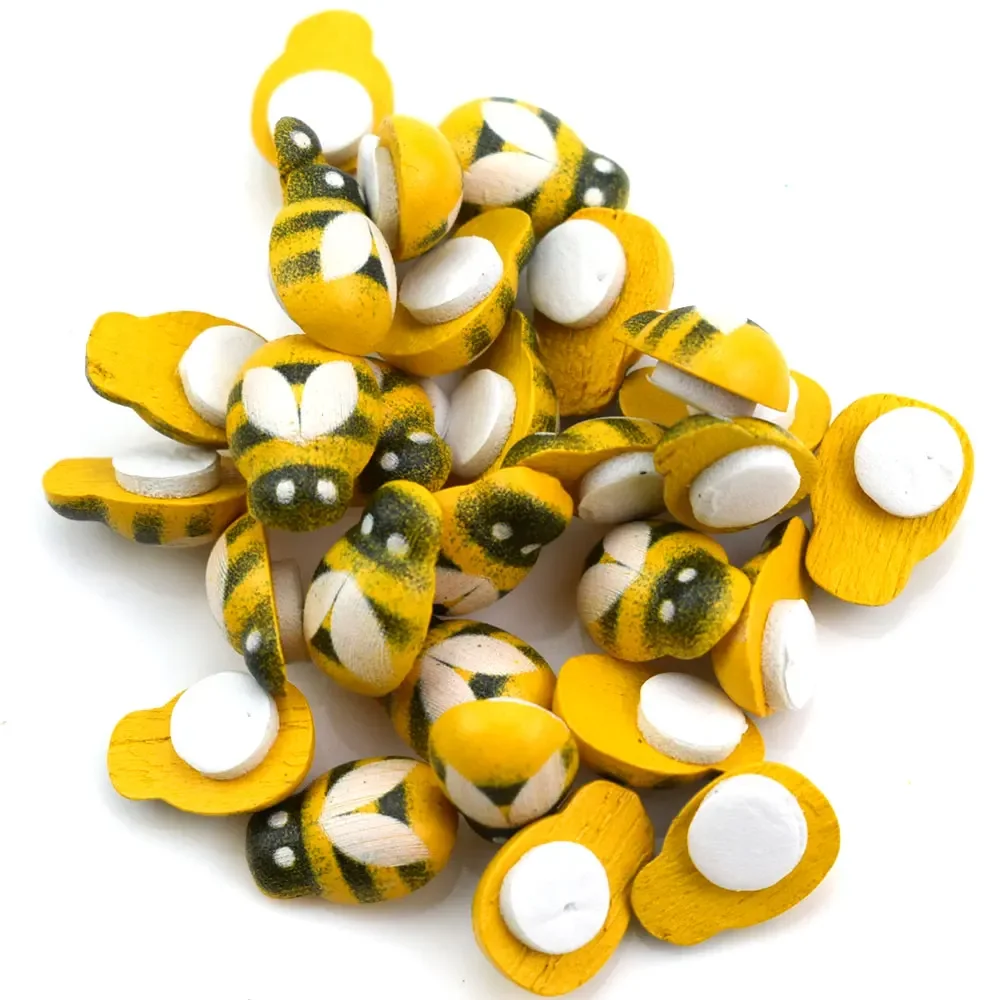 50 Buah Kancing Lem Kayu Kunin - Embellishment Glue Craft ulasan dan harga