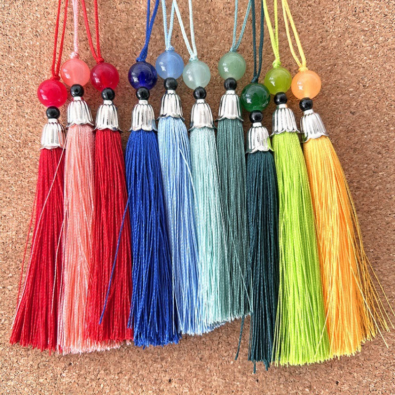 5/10/20 Buah Rumbai Lembut Hal - Beaded Trim Fringe ulasan dan harga