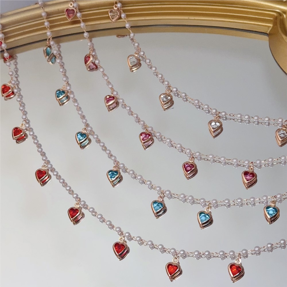Rantai Kuningan Kristal Hati P - Pearl Trim Chain ulasan dan harga