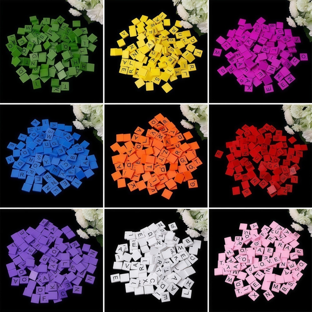 100 Buah Kubus Huruf Kayu untu - Craft Embellishment ulasan dan harga