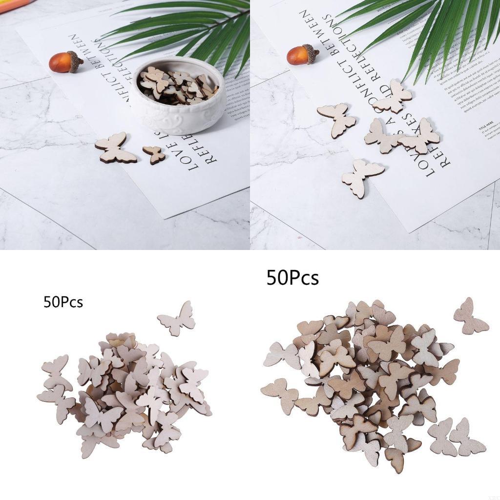 50 pcs untuk kupu -kupu bentuk - Christmas Craft Embellishment ulasan dan harga