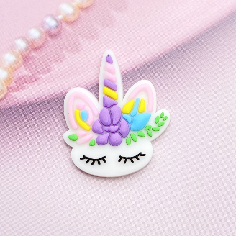 12 Buah Kepala Unicorn Mini Lu - Embellishment Glue Craft ulasan dan harga