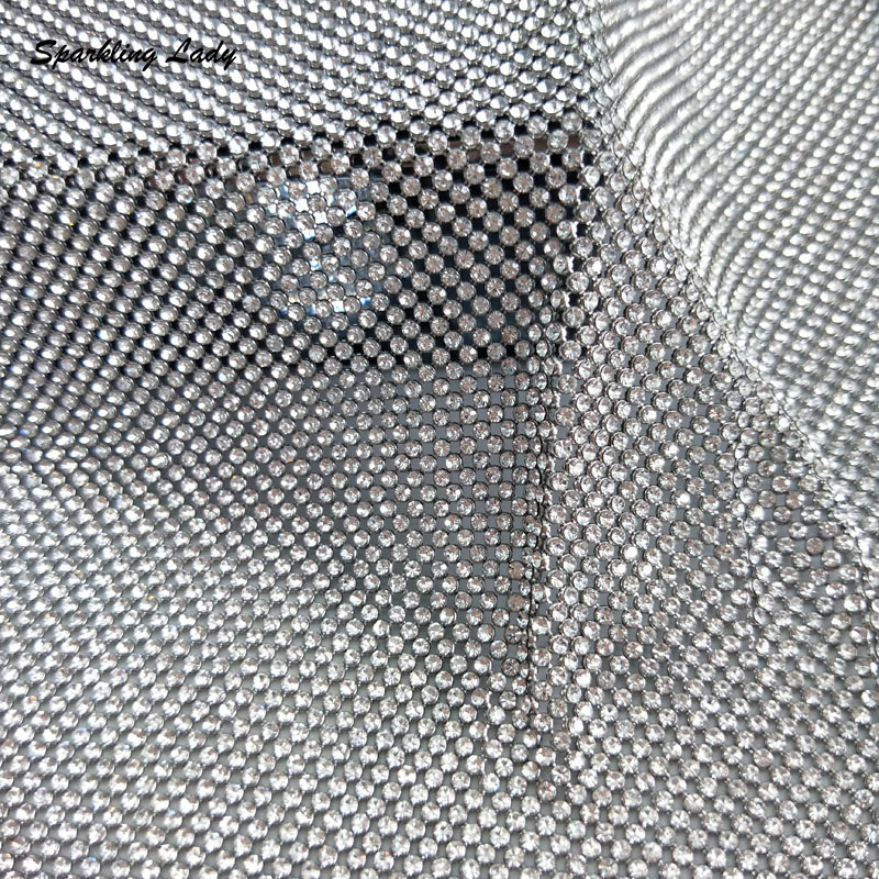 Kain Jala Kristal Perak 2MM Be - Crystal Mesh Fabric ulasan dan harga